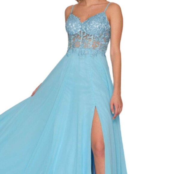 NWT Dave & Johnny A10364 Prom Dress Purple Size 16 - Picture 1 of 8